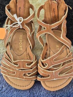 Report Kids Brown Strappy Gladiator Sandals